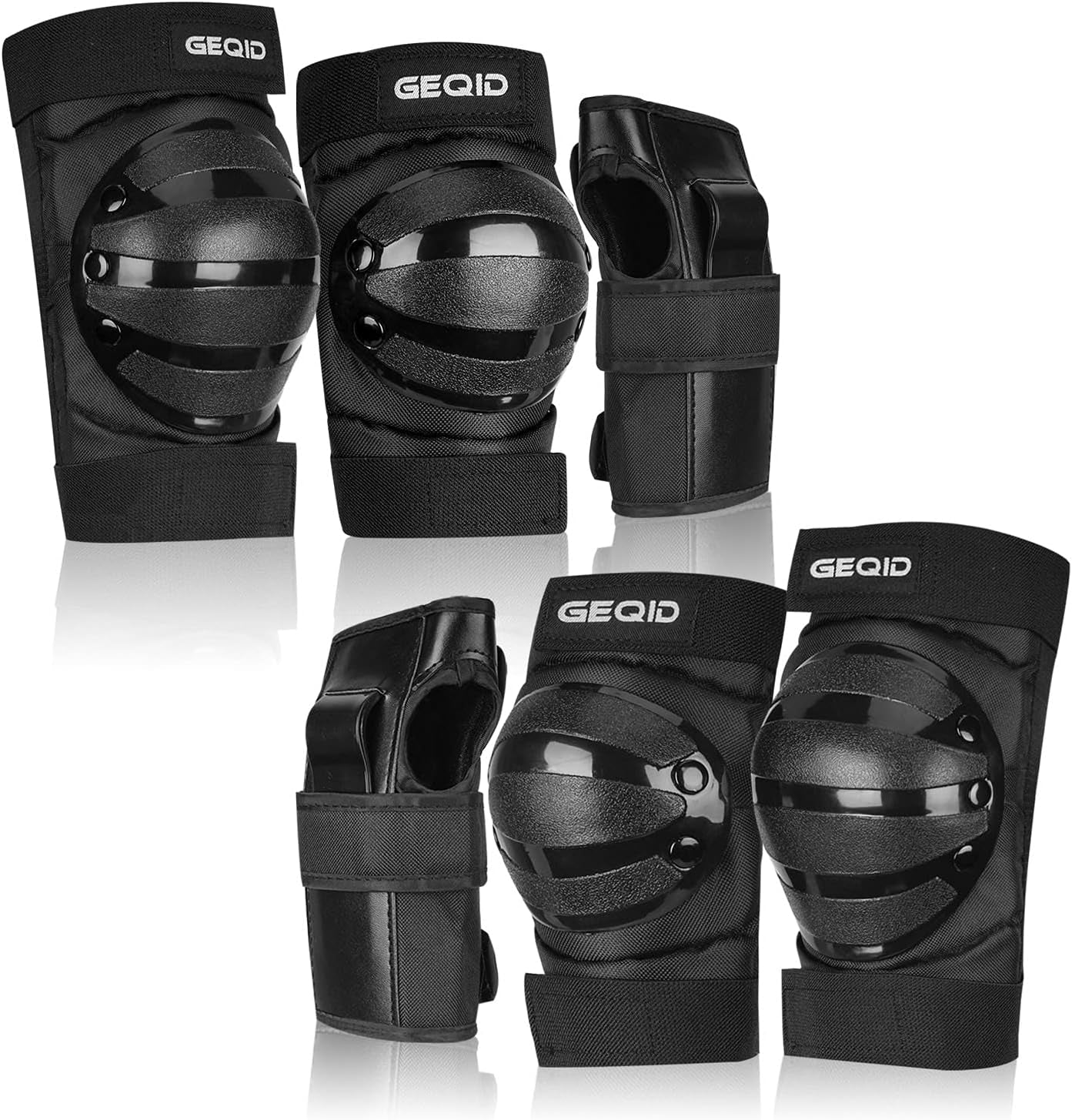 Adult/Youth Kids Knee Pads Elbow Pads Wrist Guards 3 in 1 Protective Gear Set for Skating Skateboard Inline Skates Rollerblade Bicycle Men or Women