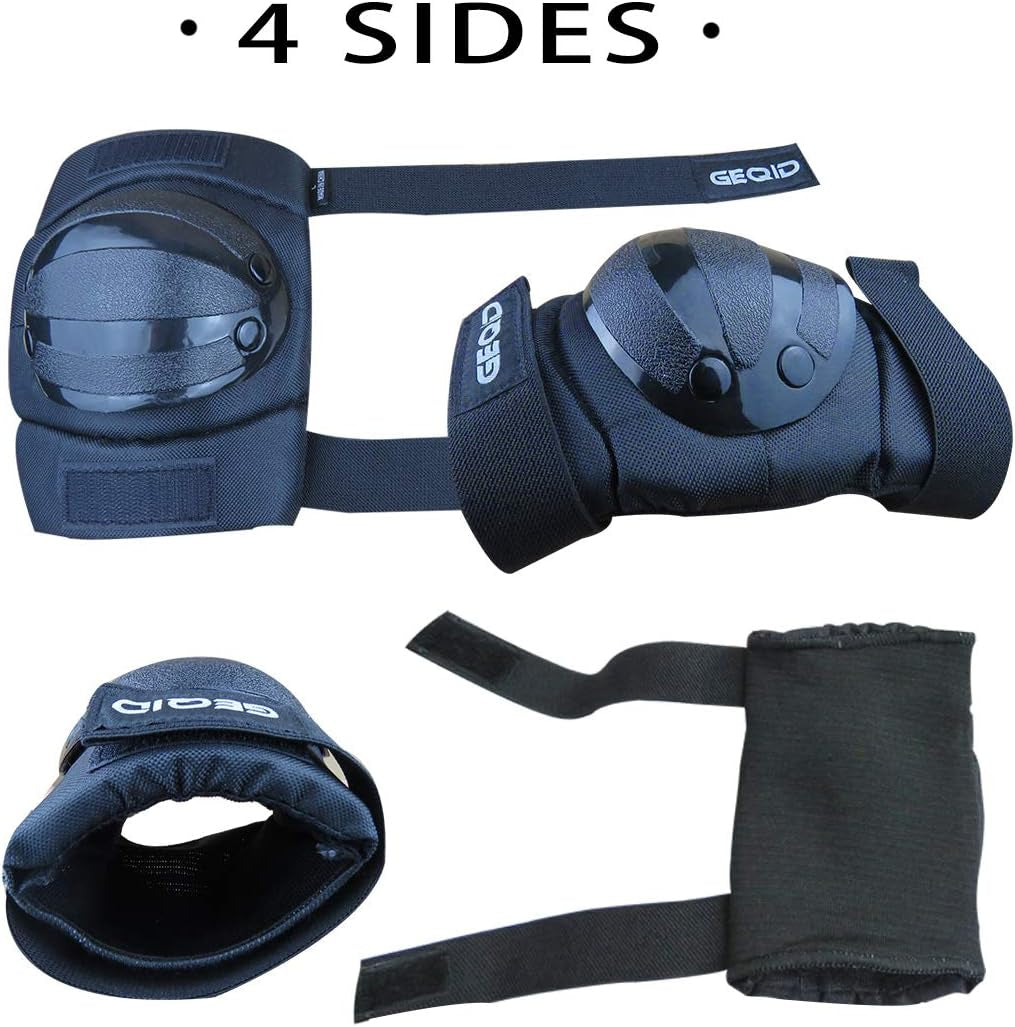 Adult/Youth Kids Knee Pads Elbow Pads Wrist Guards 3 in 1 Protective Gear Set for Skating Skateboard Inline Skates Rollerblade Bicycle Men or Women